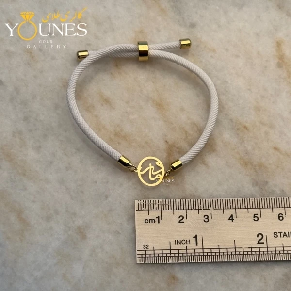 دستبند طلا لیزری مادر قاب بیضی